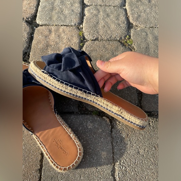 Navy blue bow espadrilles - Picture 7 of 8